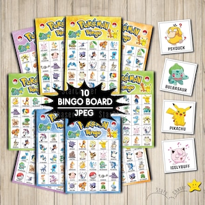 Instant Download - Digital bingo game kid party Bingo game. NO PHYSICAL ITEMS