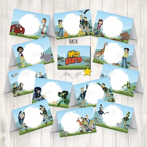 Download instantâneo - Tenda digital para comida, topo para sacola de lembrancinhas/guloseimas, rótulo de comida Wild Kratts, placa de etiquetas para festa Wild Kratts. PROIBIDO O USO DE ITENS FÍSICOS.