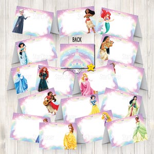 Descarga instantánea: Carpa digital para comida, adorno para bolsa de regalos, etiqueta de comida de princesas, letrero para fiesta de princesas. NO SE ADMITEN ARTÍCULOS FÍSICOS.