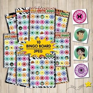 Instant Download - Digital bingo game Wild Kratts Bingo game. NO PHYSICAL ITEMS