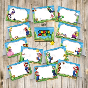 Sofortiger Download - Digitales Partyzelt für Kinder, super Mitbringsel, Partytüten Topper Mario Bros Geburtstagsparty KEINE PHYSISCHEN TEILE