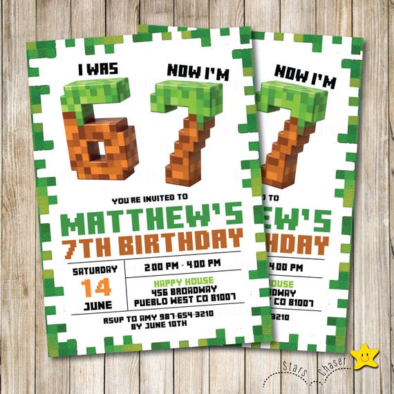 Digital 6 7 Birthday Invitation, six seven meme Party e-invite. Any Age. Personalized for you
