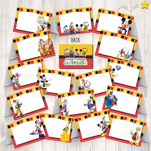 Download immediato - Tenda digitale per cibo, decorazione per sacchetti di caramelle/regali, etichetta per cibo di Topolino, etichetta per feste di Topolino. NESSUN ARTICOLO FISICO