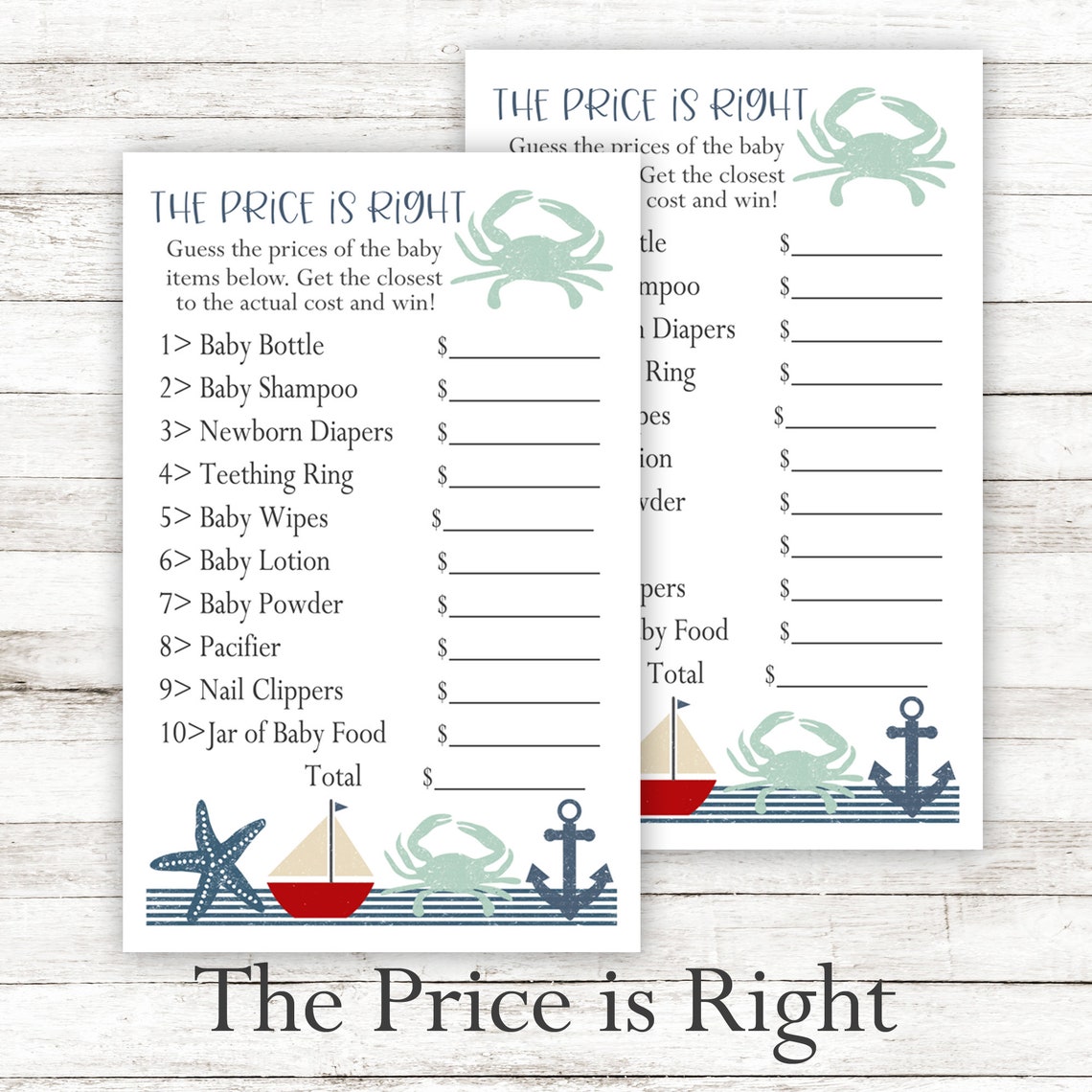 Baby Shower Games Printable Baby Shower Games Nautical Baby - Etsy Canada