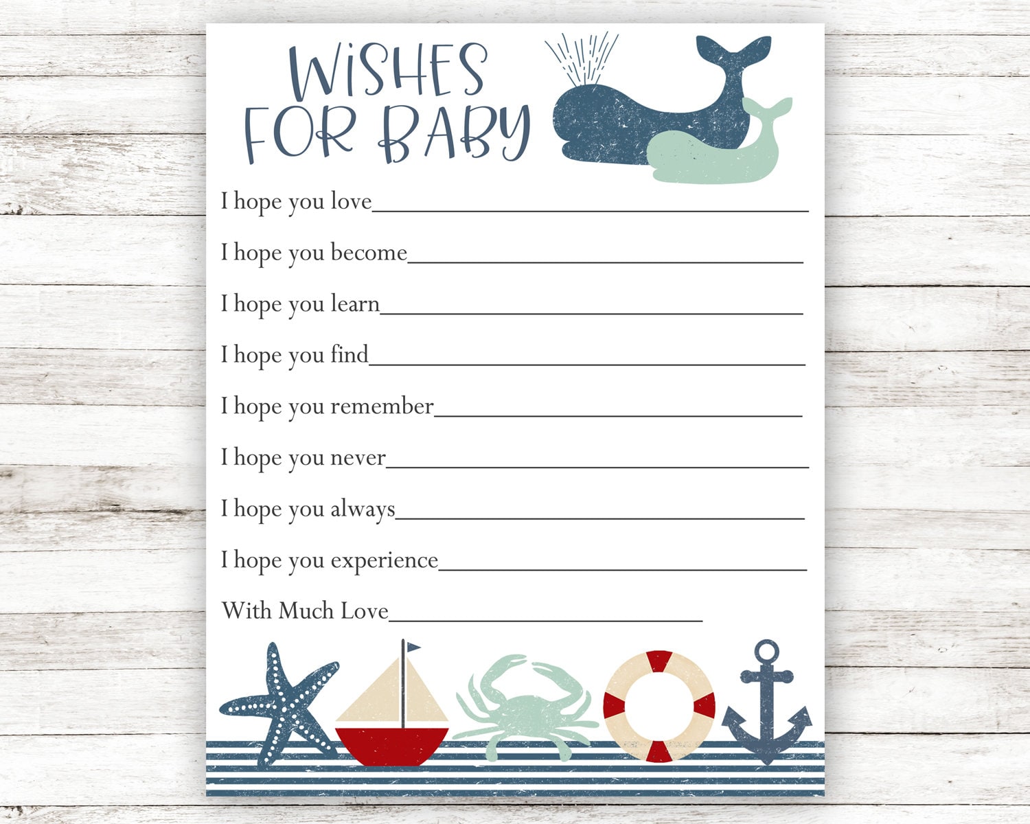 Free Nautical Baby Shower Printables