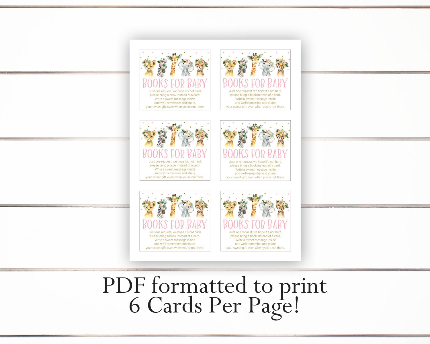 Books for Baby Card Printable Books for Baby Insert Books - Etsy