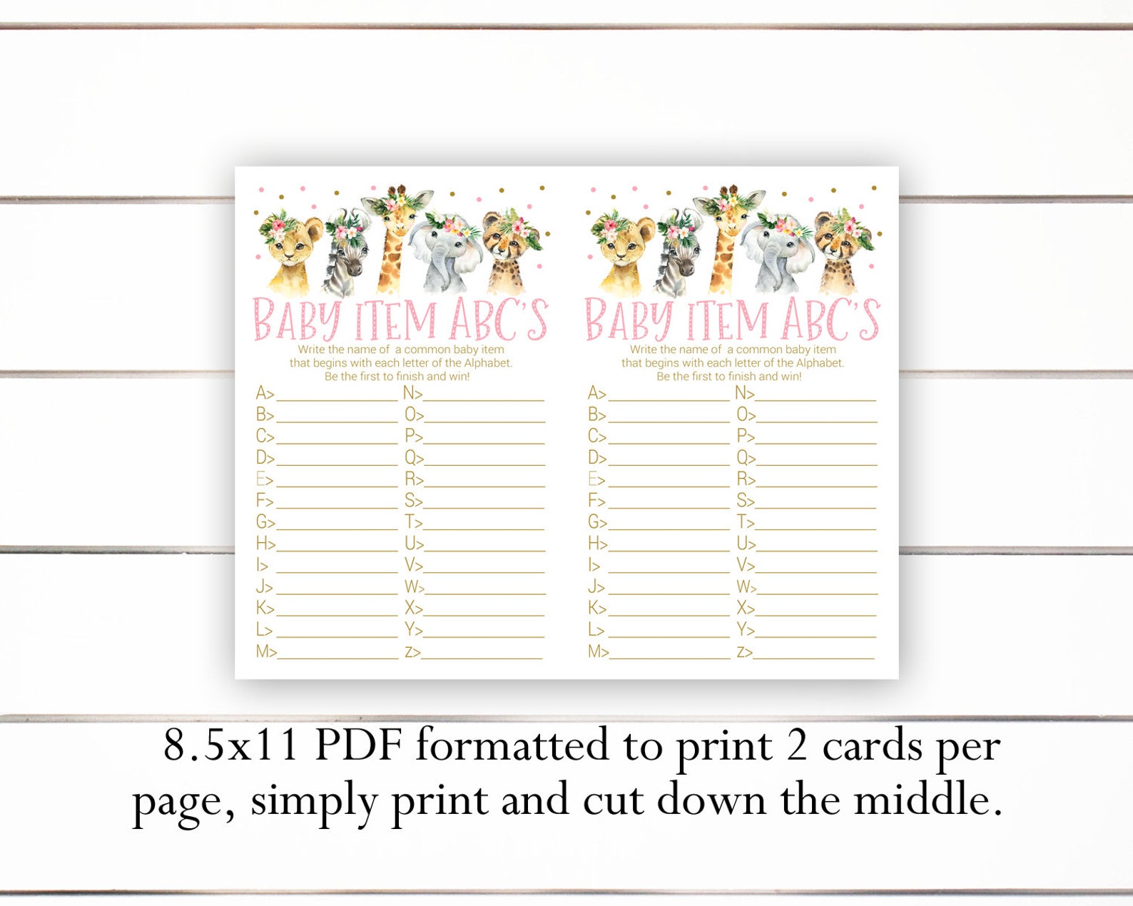 Baby Shower Games Printable Safari Baby Shower Games Jungle | Etsy