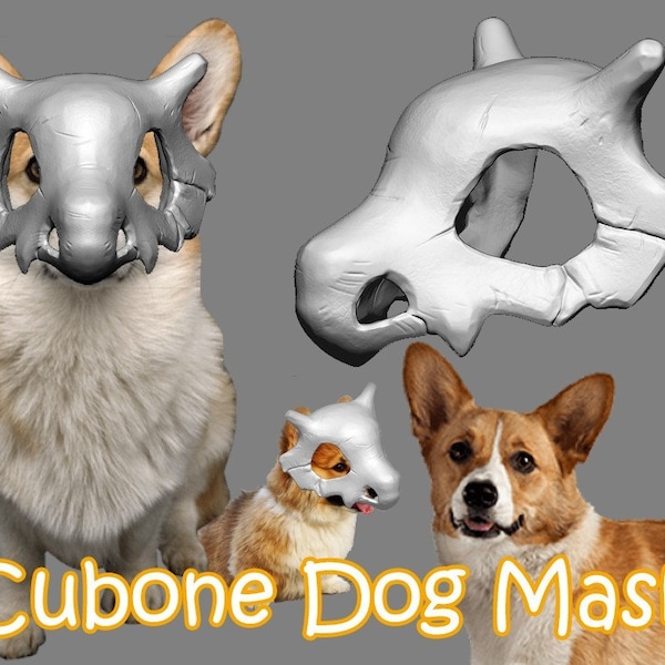 3d Print File Cubone mask - Dog print mask - Mask for dog print STL File