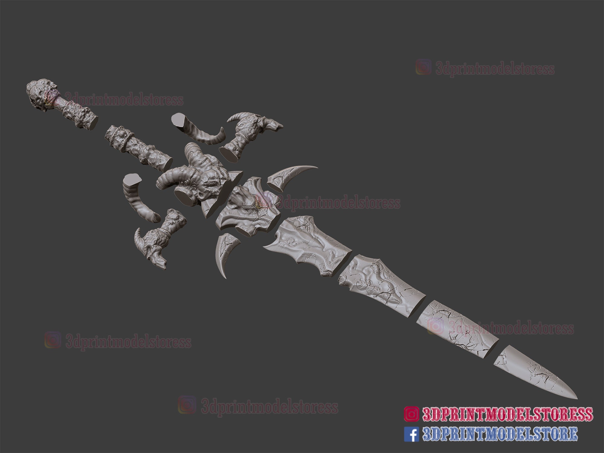 3D file Kogatana Knife Cross Mihawk Weapon - One Piece Live Action