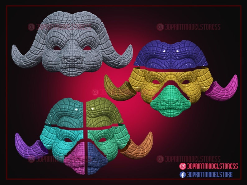 buy Squid Game Buffalo Vip Mask STL File for 3D buy Squid Game Buffalo Vip Mask STL File for 3D