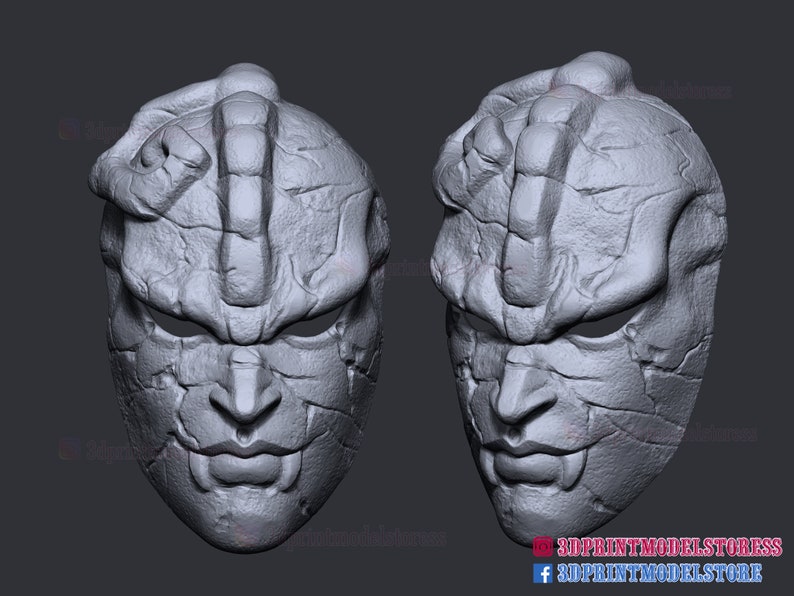 Jojo Stone Mask for Cosplay Halloween Costume STL File Etsy