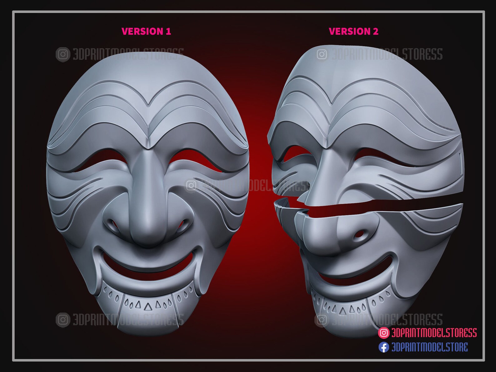 Money Heist Korea Mask for Cosplay Costume Halloween STL Etsy