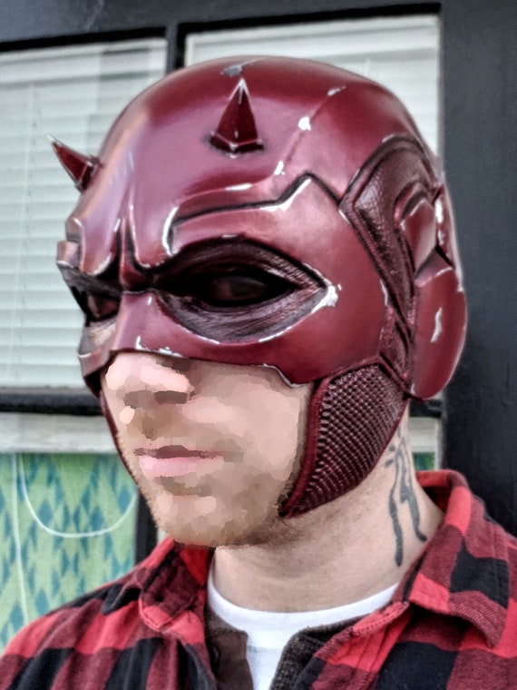 Marvel Cosplay Mask Daredevil Mask Casco de disfraz de - Etsy España