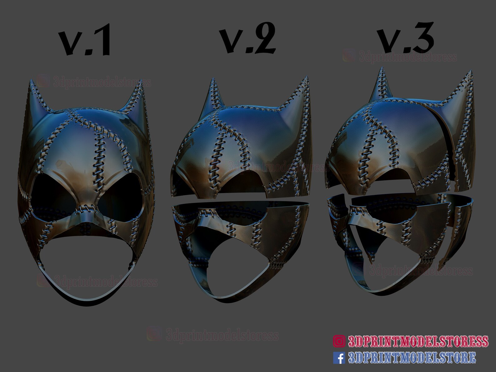 Inspired Catwoman Cosplay Helmet Comic Cosplay Halloween Etsy