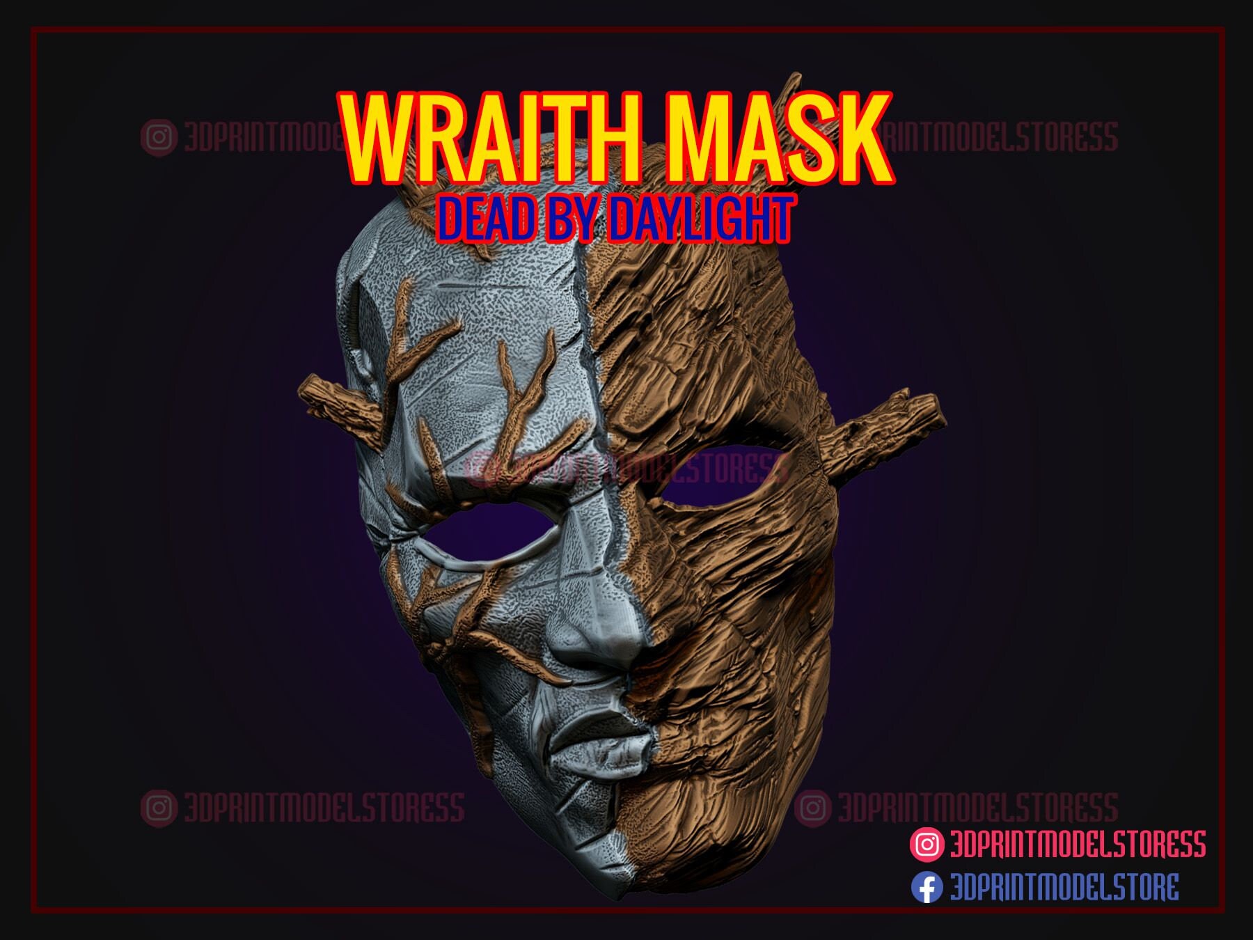 i morgen tab affjedring Wraith Mask Cosplay Halloween Costume STL File - Etsy