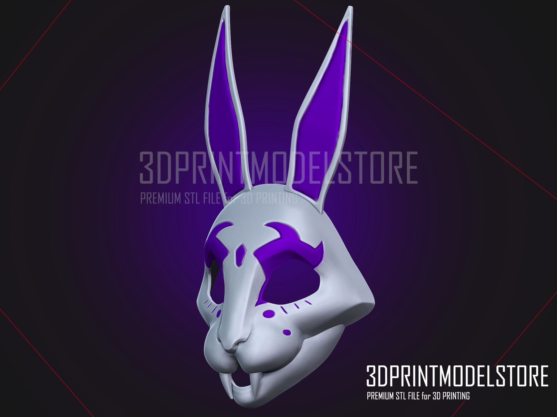 Neon White Game Cosplay Mask 3D Print Model File STL 