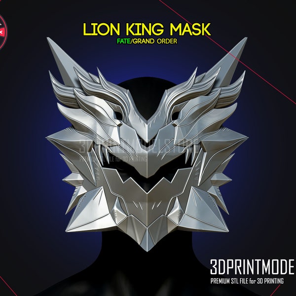 Lion King Fate Cosplay Mask 3D print model - Halloween Costume Mask - STL File