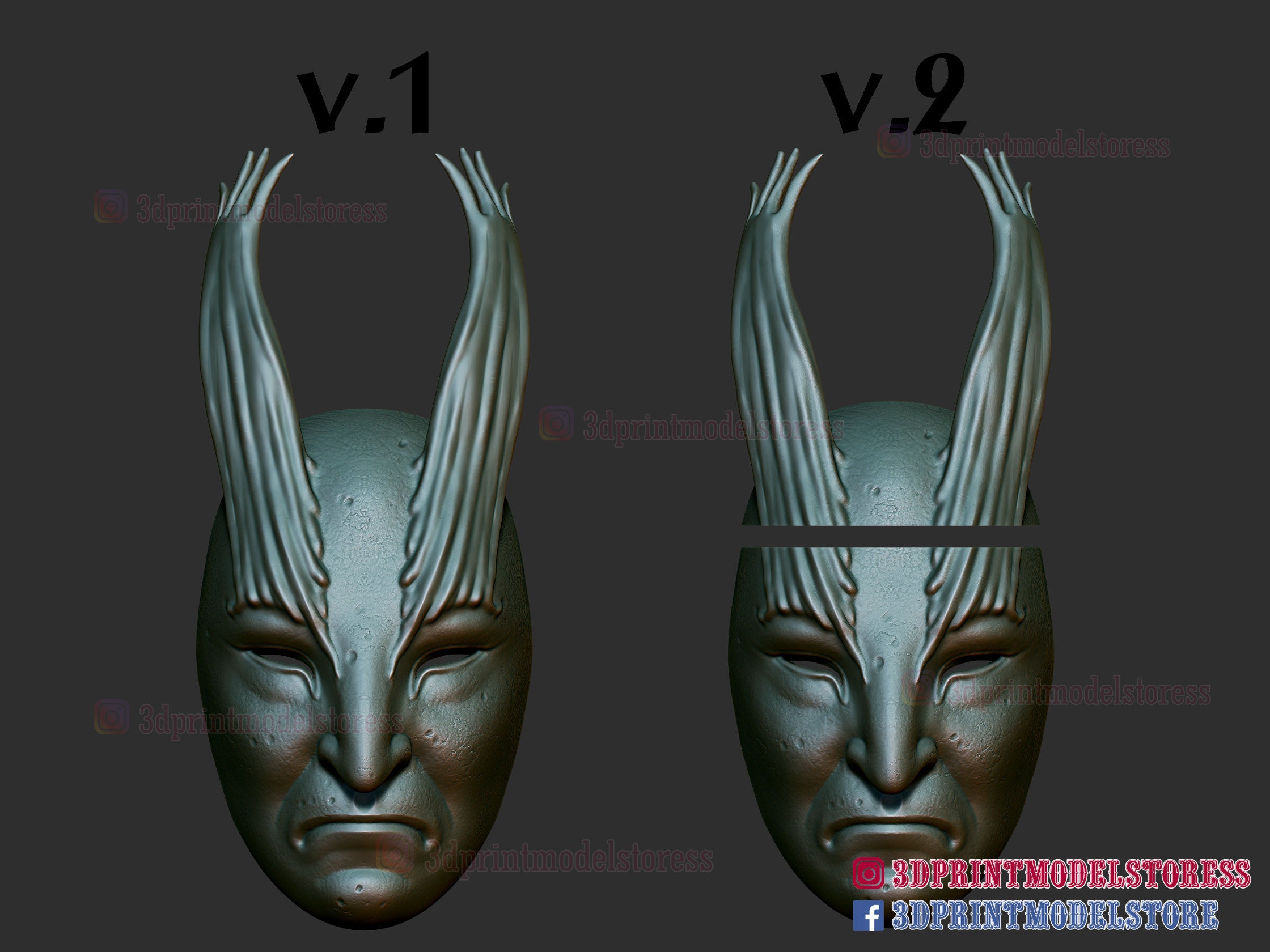 Inspired Shadow Warrior 3 Mask Cosplay Helmet 3D Print - Etsy