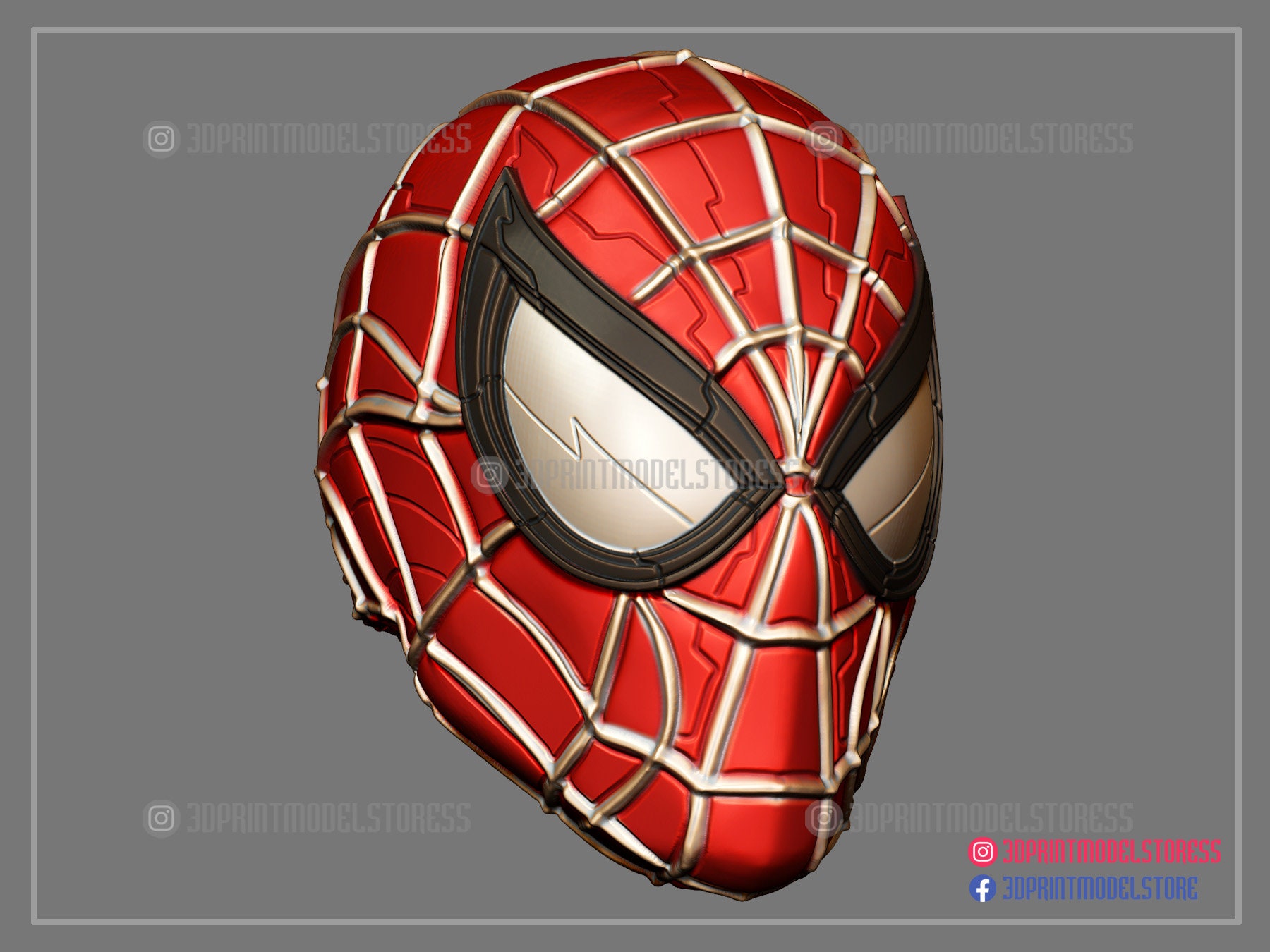 Spiderman Mask Marvel Cosplay Helmet STL File 3D Print Etsy
