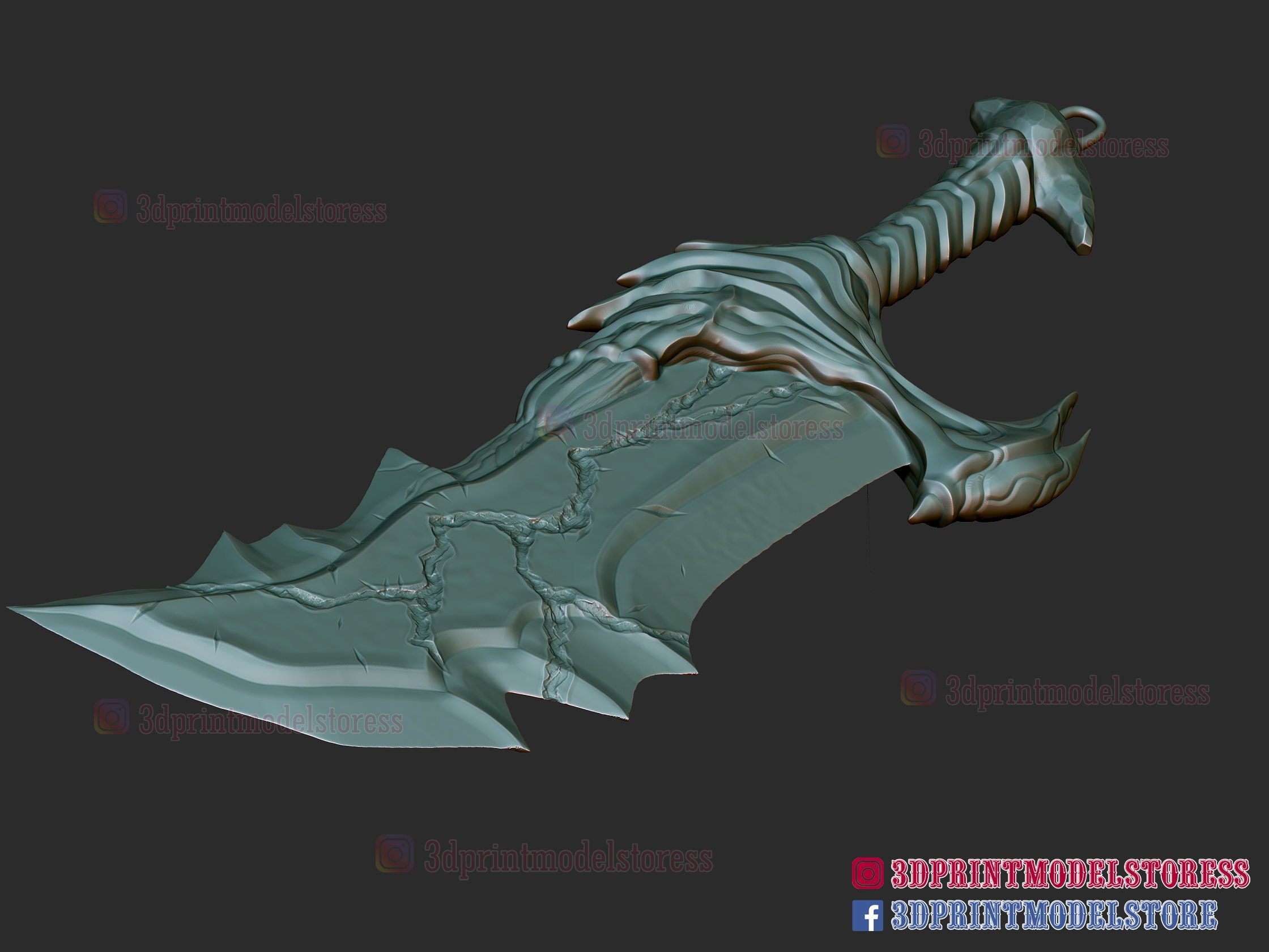 Blades of Chaos God of War 3D model 3D printable