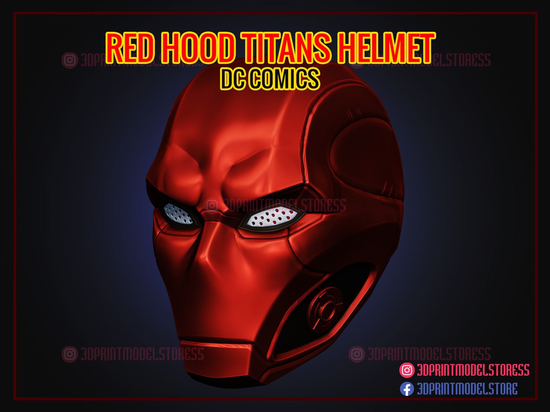 Red Hood Titans Helmet Titans Season 3 Cosplay Stl File Etsy