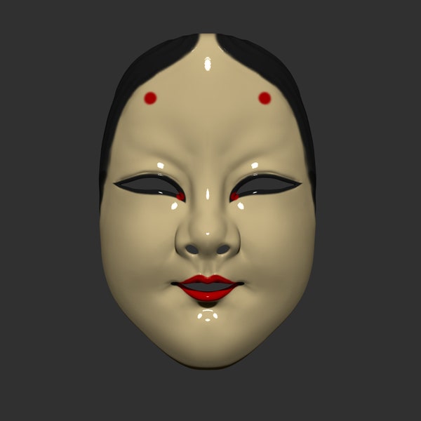 3d Print File Japanese Mask The Deep World of Noh - Noh Mask STL File