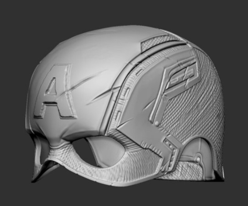 3d Print File Marvel Cosplay Captain America Helmet STL File Etsy