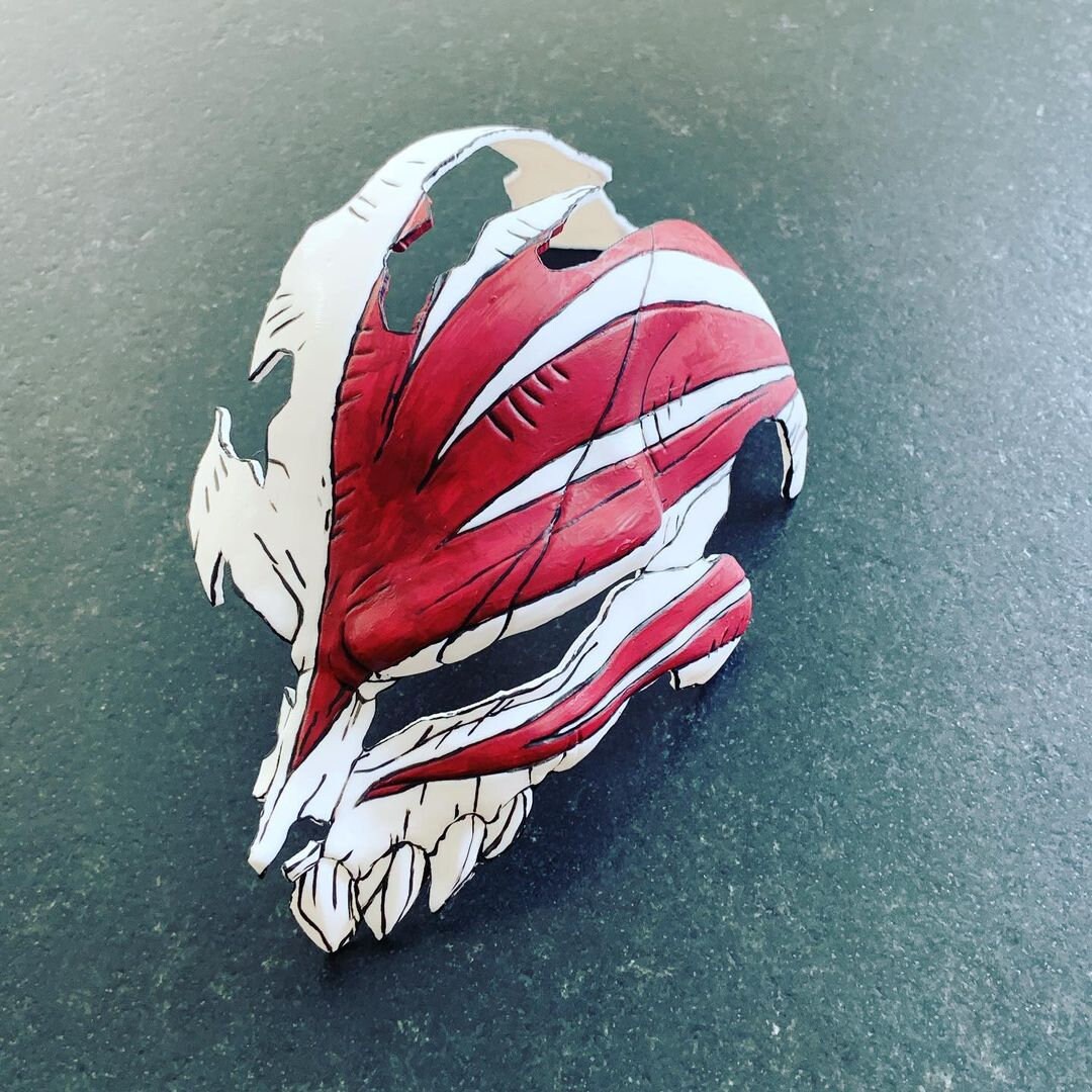 Hollow Mask Bleach Ichigo Mask STL File for Cosplay Etsy