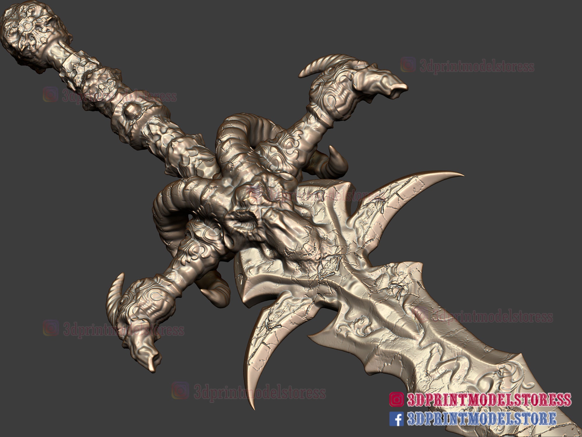 Frostmorn sword 3D print model 3D model 3D printable