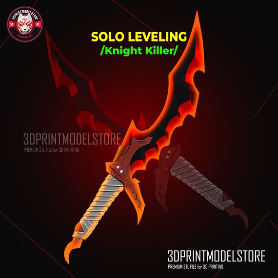 Solo Leveling Knight Killer Dagger Messer Cosplay Waffe 3D Print 