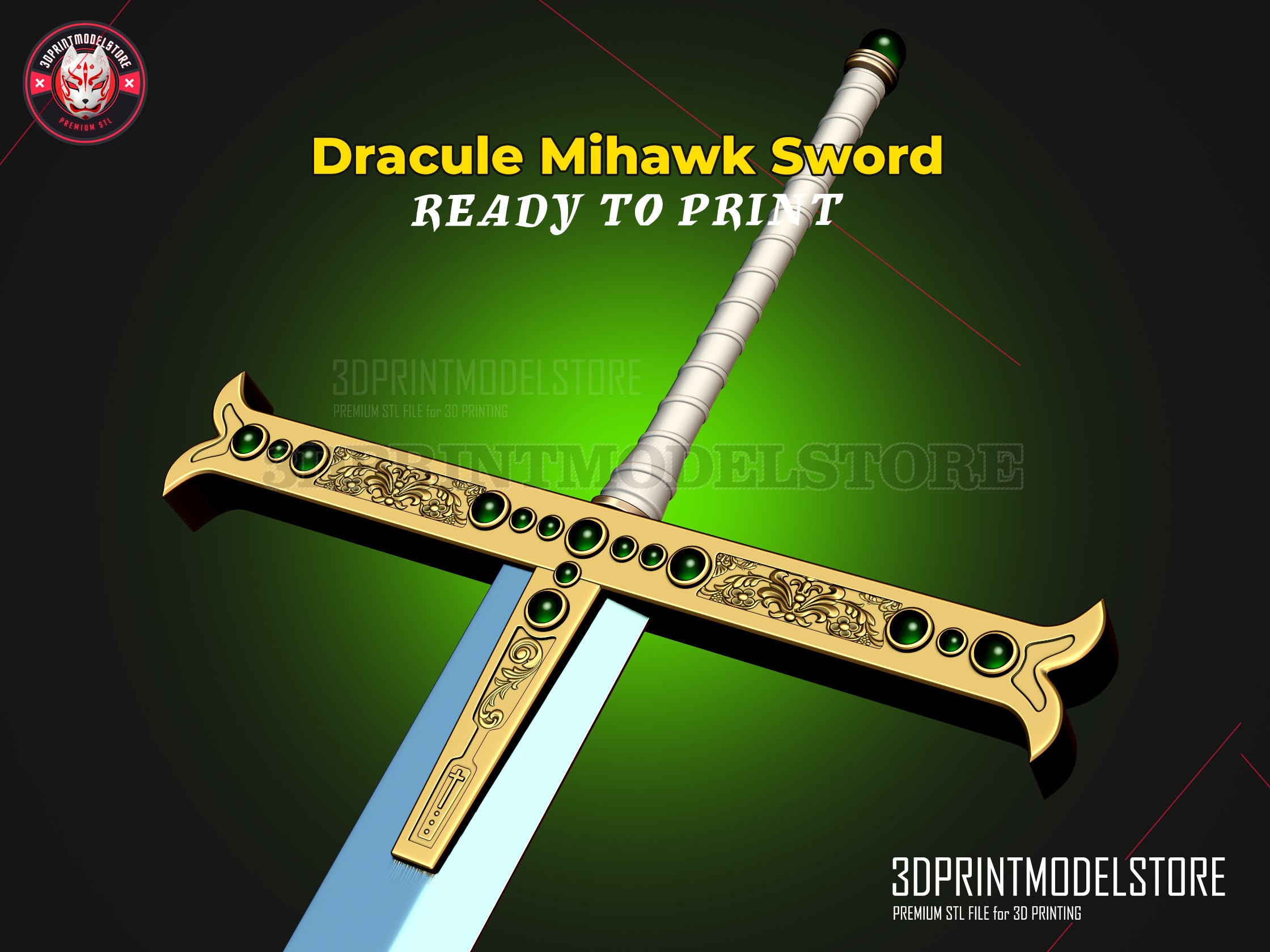 One Piece Dracule Mihawk Yoru Sword For Cosplay ANS1801