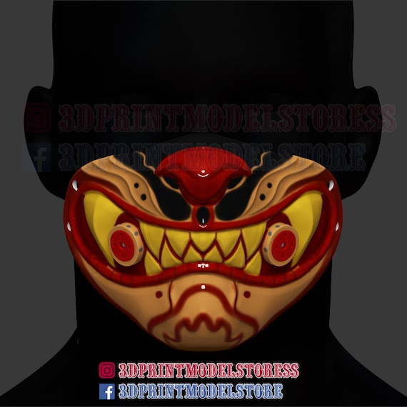 Noh Mask Halloween Cosplay STL File Japanese Mask The Deep World of Noh Digital Download