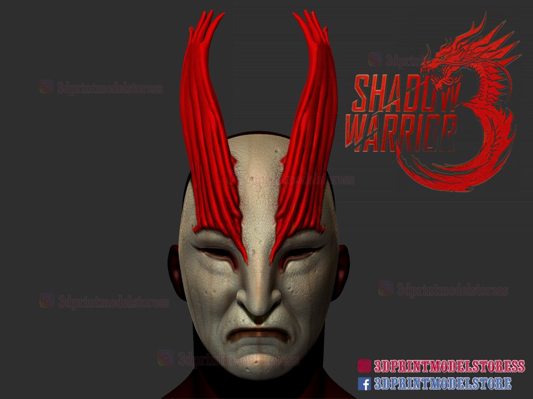 Inspired Shadow Warrior 3 Mask - Cosplay Helmet - 3D Print Model STL ...