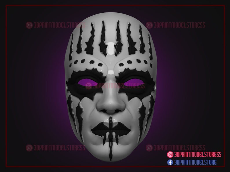 Halloween Slipknot Mask Joey Jordison Mask STL File Etsy