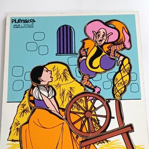 Vintage Playskool Wood 10pc Puzzle Rumplestiltskin  #290-06 Made in USA