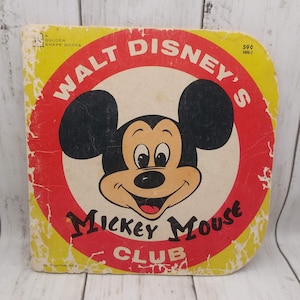 Vintage Walt Disney&#39;s Mickey Mouse Club  Childrens  Soft Covered Book  (bb4)