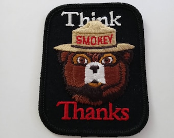 Vintage Smokey The Bear Sticker "Think... Thanks"  New Old Stock  (1@13)