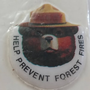 Vintage Smokey The Bear Stickers &quot;Help Prevent Forest Fires!&quot; Set of 4 New Old Stock  (1@14)
