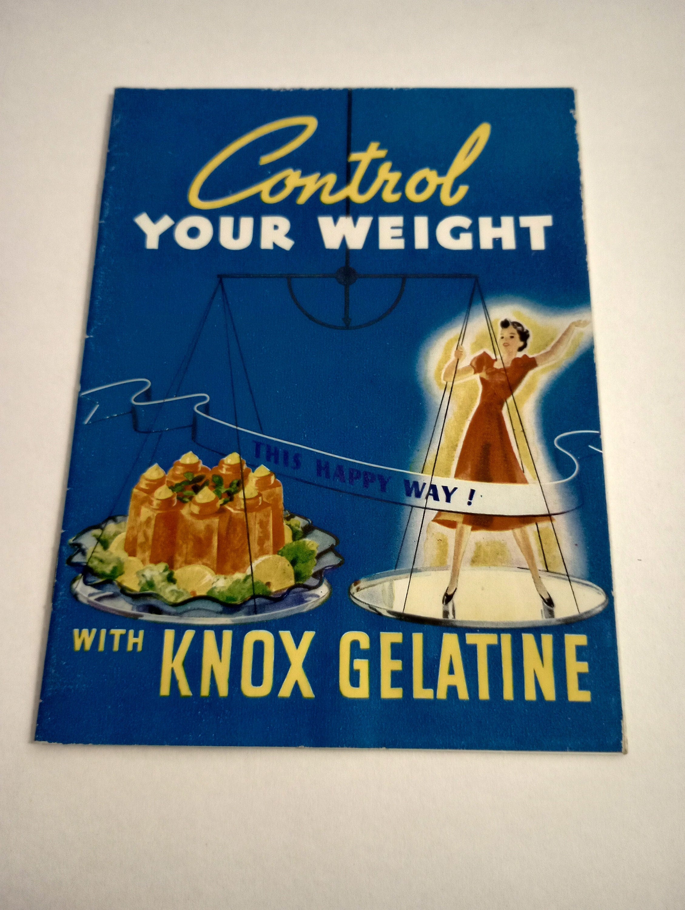 Vintage Cook Book Control Your Weight with Knox Gelatine Recipes (bb2)