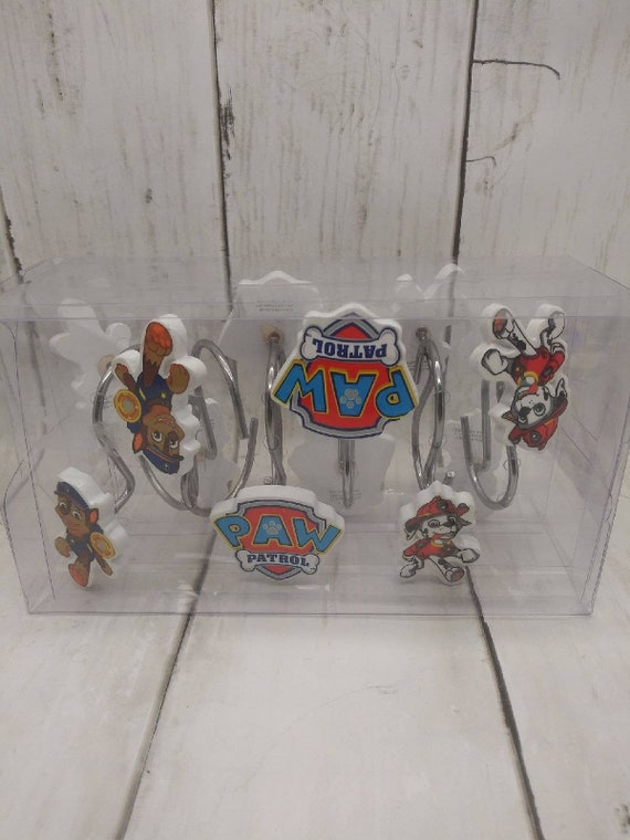 paw patrol shower curtain hooks