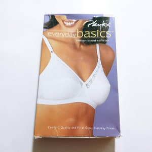 Playtex Everyday Basics Bra 40C White Cotton Blend Softcup Set of 2 Bras  NOS Vc4 