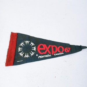 Vintage Felt Pennant Expo 67 Montreal Canada Made in USA Mini (lvrs)