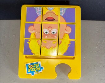Vtg 1994 The Puzzle Place Plastic Yellow Tray Block Cube Character Puzzle