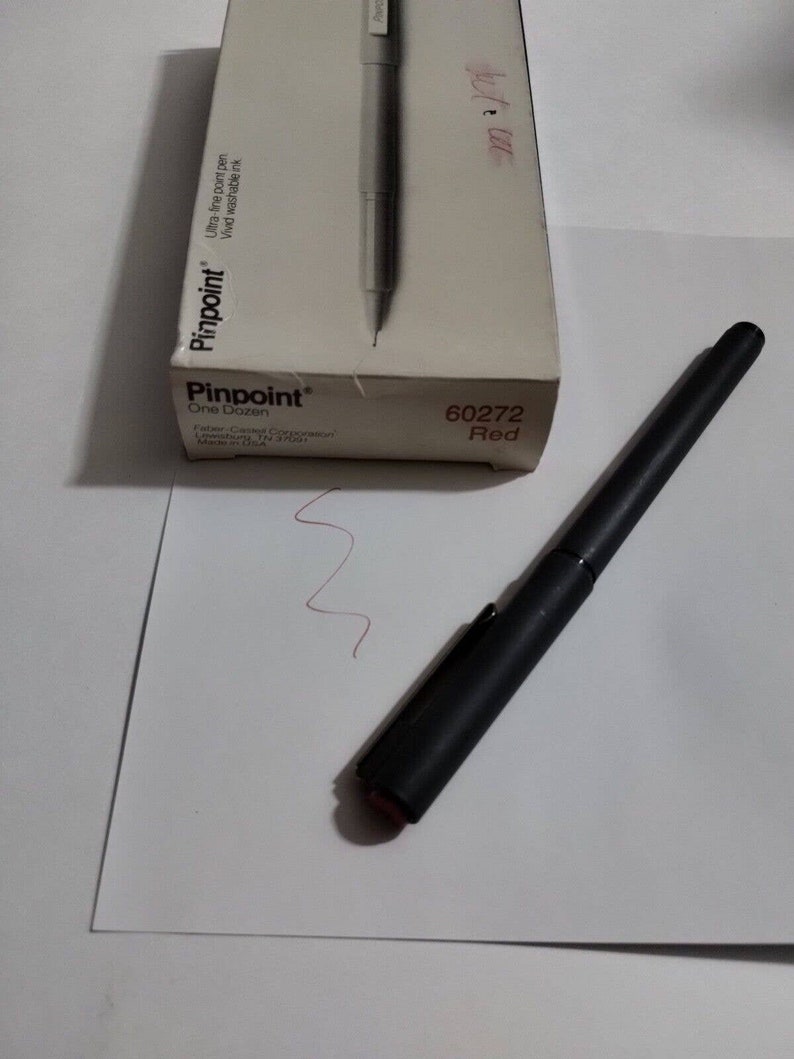 Vtg FABER-CASTELL "PINPOINT" Pen Red 12 Pens #60272 image 4