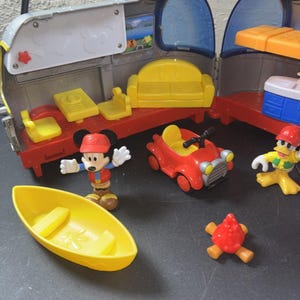 Mickey Mouse Clubhouse Playset Lot Firetruck RV Camper Farm Truck Jeep & Figures image 10