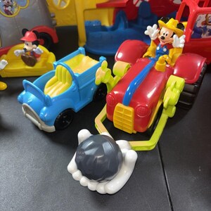Mickey Mouse Clubhouse Playset Lot Firetruck RV Camper Farm Truck Jeep & Figures image 6