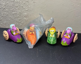McDonald's 1988 Fraggle Rock set of 4 Happy Meal toys (some wear and tear)