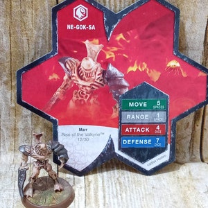 Heroscape Ne-Gok-Sa Marr Rise of the Valkyrie Card & Figur