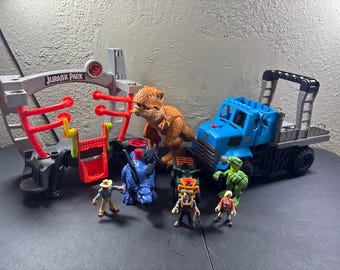 Fisher-Price Imaginext Jurassic Park World Research Lab Playset TRex Truck ATV