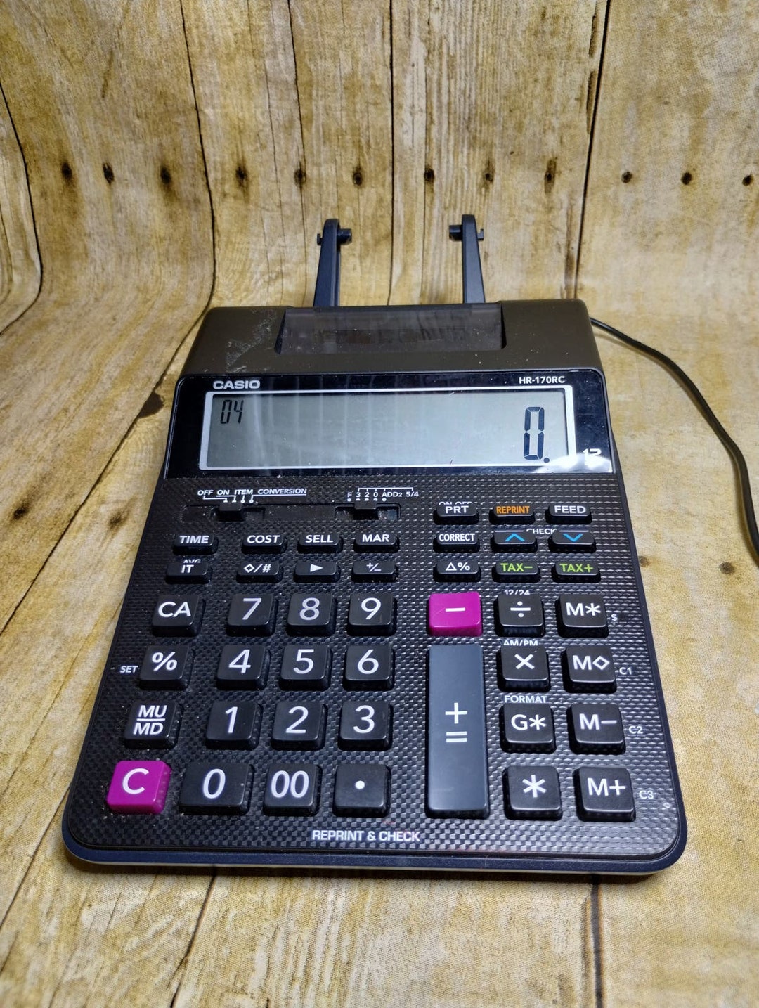 Casio HR170RC 12 Digits Printing Calculator Black W/ Power Cord lrs Etsy